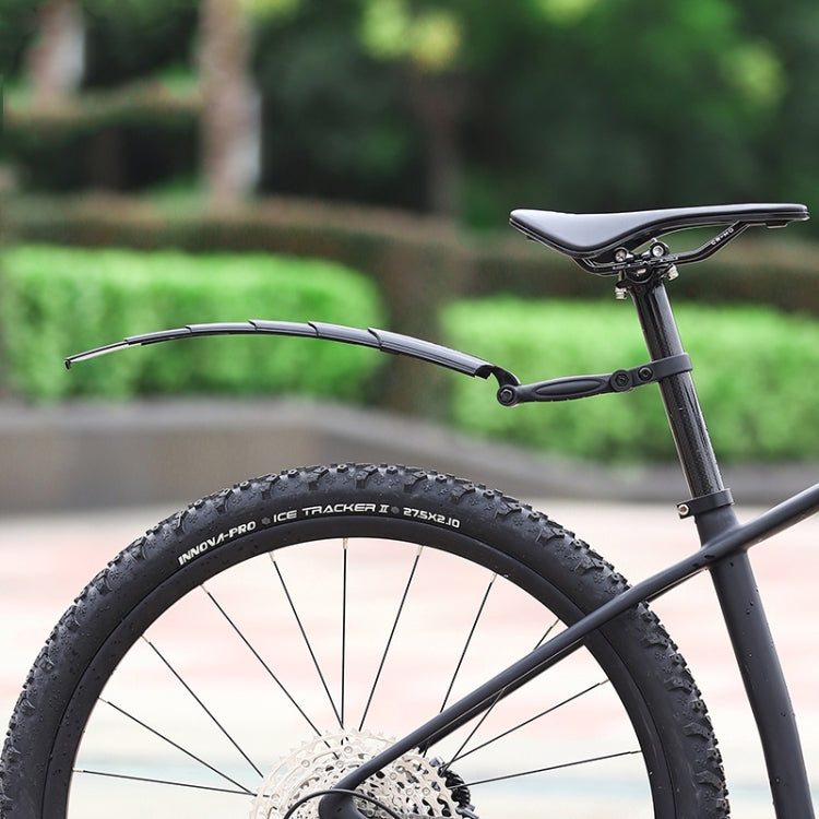 WEST BIKING Mountain Bike Retractable Folding Mudguards(Black)