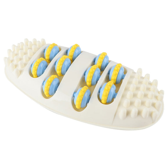 666 Household Stimulating And Kneading Foot Acupuncture Point Roller Type Foot Massager(White)