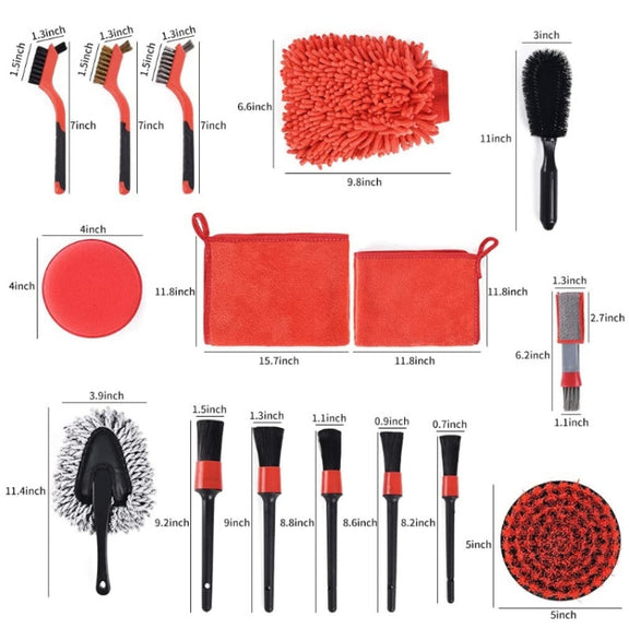 19 in 1  Car Wash Cleaning Brush Electric Drill Brush Head Cleaning Brush Tire Cleaning Brush
