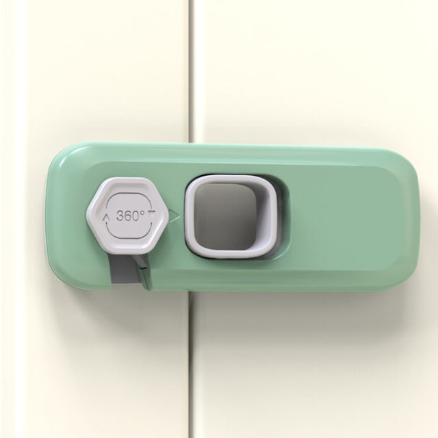 Children Anti-pinch Hand-opening Door Safety Lock(Green)