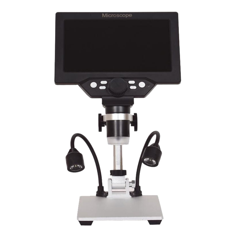 G1200D 7 Inch LCD Screen 1200X Portable Electronic Digital Desktop Stand Microscope(US Plug Without Battery)