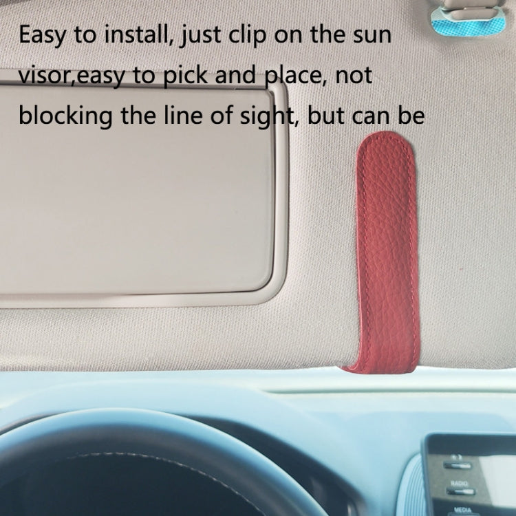 529 Car Sun Visor Glasses Clip Sunglasses Holder(Red)