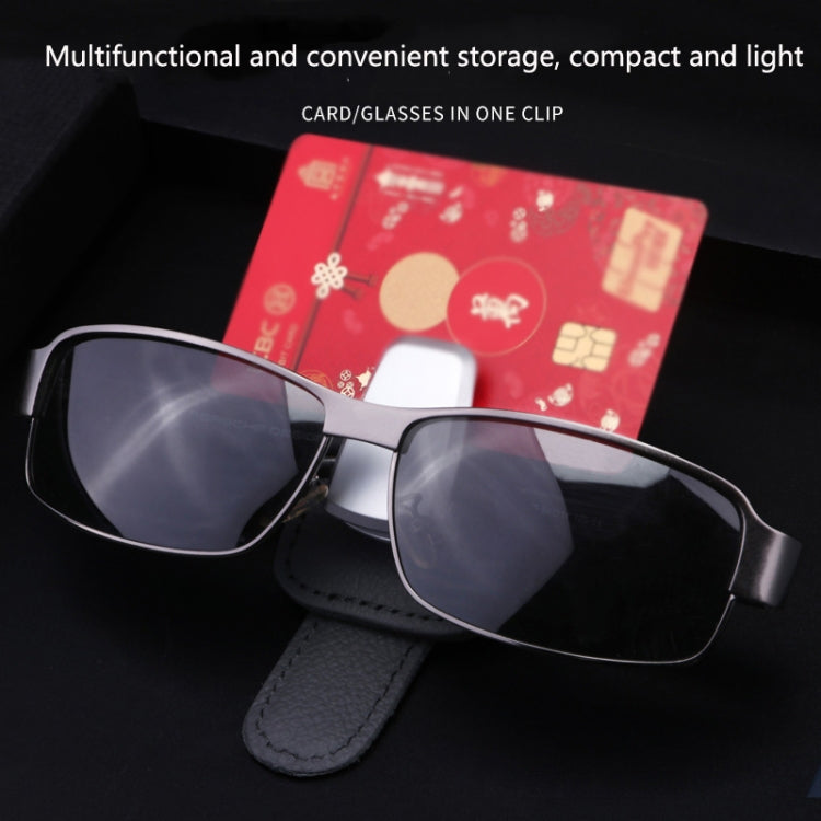 529 Car Sun Visor Glasses Clip Sunglasses Holder(Beige) - Sunglasses & Glasses Clips by PMC TechLife | Online Shopping South Africa | PMC TechLife | Buy Now Pay Later Mobicred