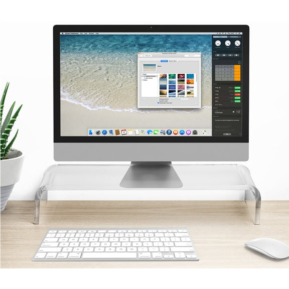 SYC0043 2 PCS Computer Monitor Desktop Increased Acrylic Base