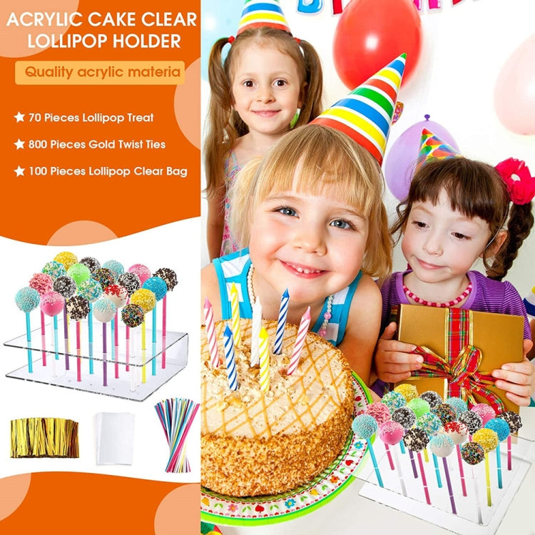 2pcs / Set 20-Hole Lollipop Stand Snack Stick Display Stand(Transparent) - Shelf by PMC TechLife | Online Shopping South Africa | PMC TechLife