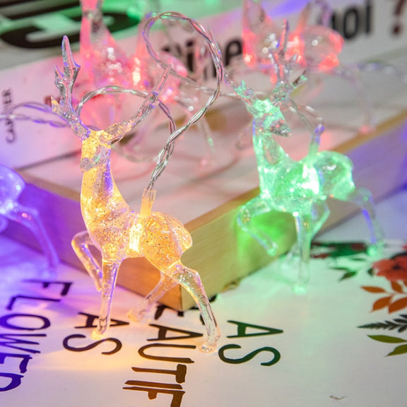 Christmas Elk String Lights Holiday Decoration, Spec: 6m 40 LEDs USB Power(Colorful Light)