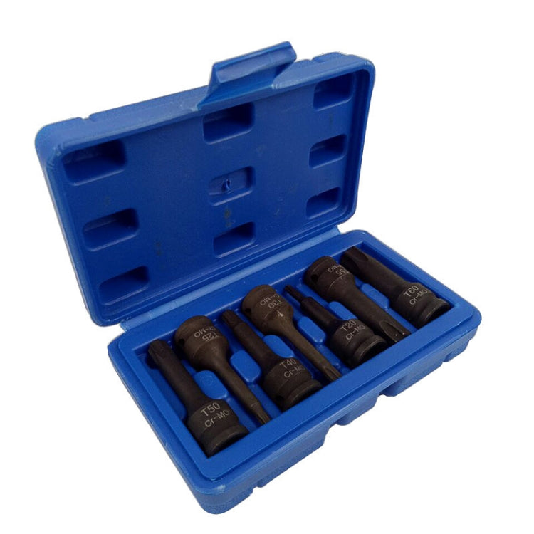 7 PCS / Set 3/8 Inch Pneumatic Pressure Batch Socket Set Tool, Specification: 7093 T Type - Hand Tool Sets by PMC TechLife | Online Shopping South Africa | PMC TechLife | Buy Now Pay Later Mobicred
