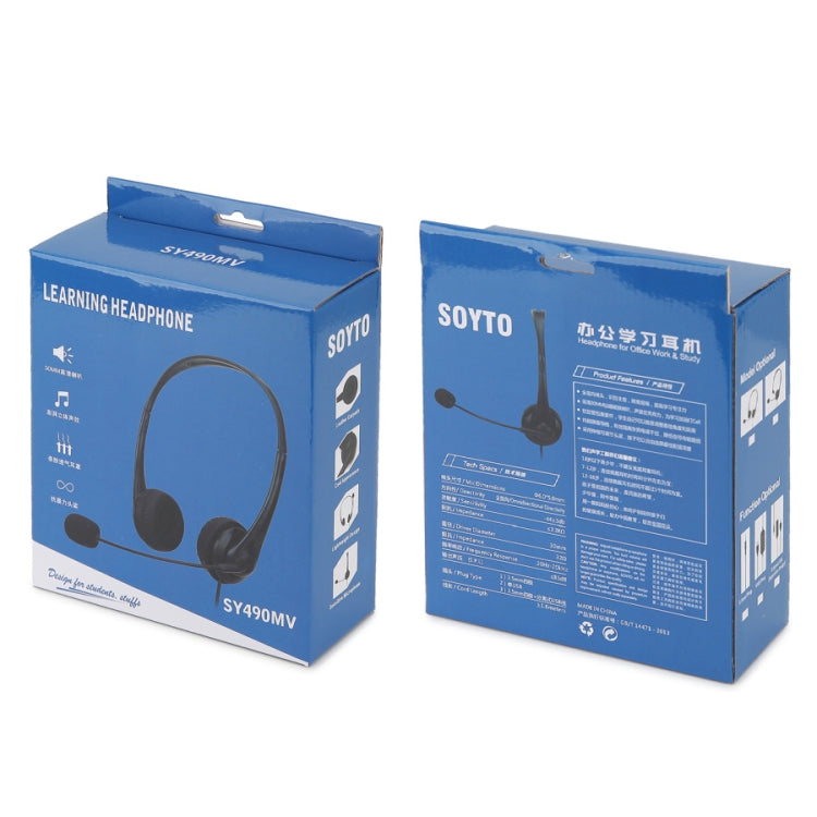 SOYTO SY490 Teaching Office Network Class Student Education Computer Headset, Style: Double Ear Black Separation USB - free shipping - PMC Jewellery - Order now!