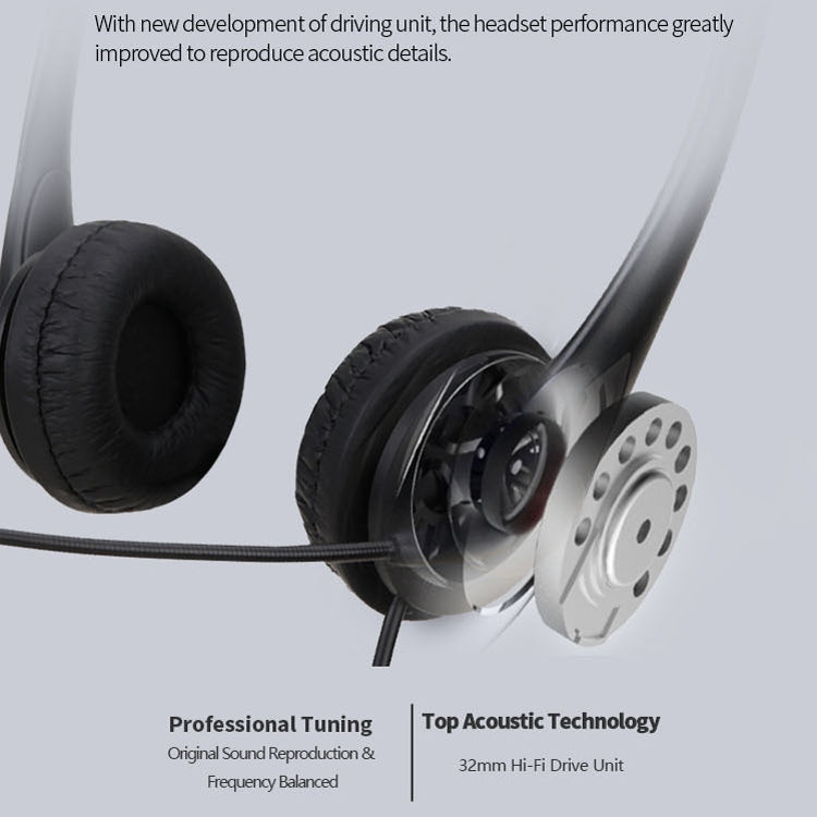 SOYTO SY490 Teaching Office Network Class Student Education Computer Headset, Style: Double Ear Black Separation USB - free shipping - PMC Jewellery - Order now!