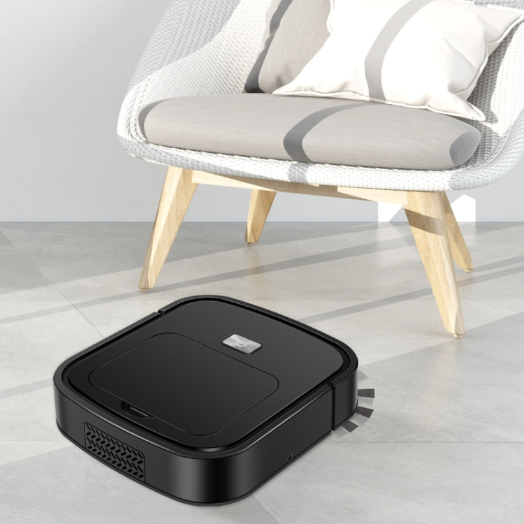3 in 1 Smart USB Charging Sweeping Machine, Specification: Cool Black