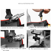 Bicycle Aluminum Alloy Conversion Bracket Extension Rack(Red)