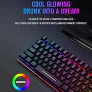 LD-126 4 in 1 Luminous Keyboard + Mouse + Earphone + Mouse Pad Set