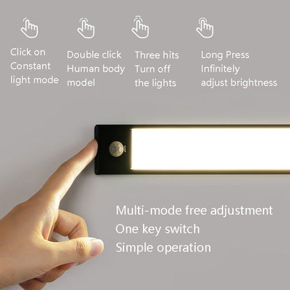 Intelligent Automatic Human Body Induction Wireless LED Lamp 40cm(Black + Neutral Light) - Sensor LED Lights by PMC Jewellery | Online Shopping South Africa | PMC Jewellery | Buy Now Pay Later Mobicred