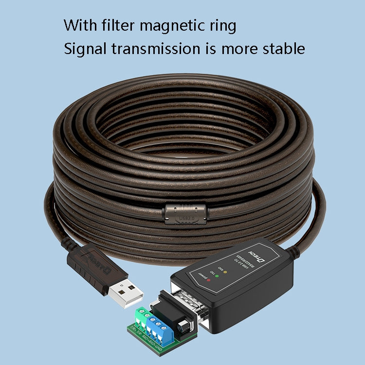 DTECH DT-5019 USB to RS485 / RS422 Conversion Cable, FT232 Chip, Length: 1.5m - free shipping - PMC Jewellery - Order now!
