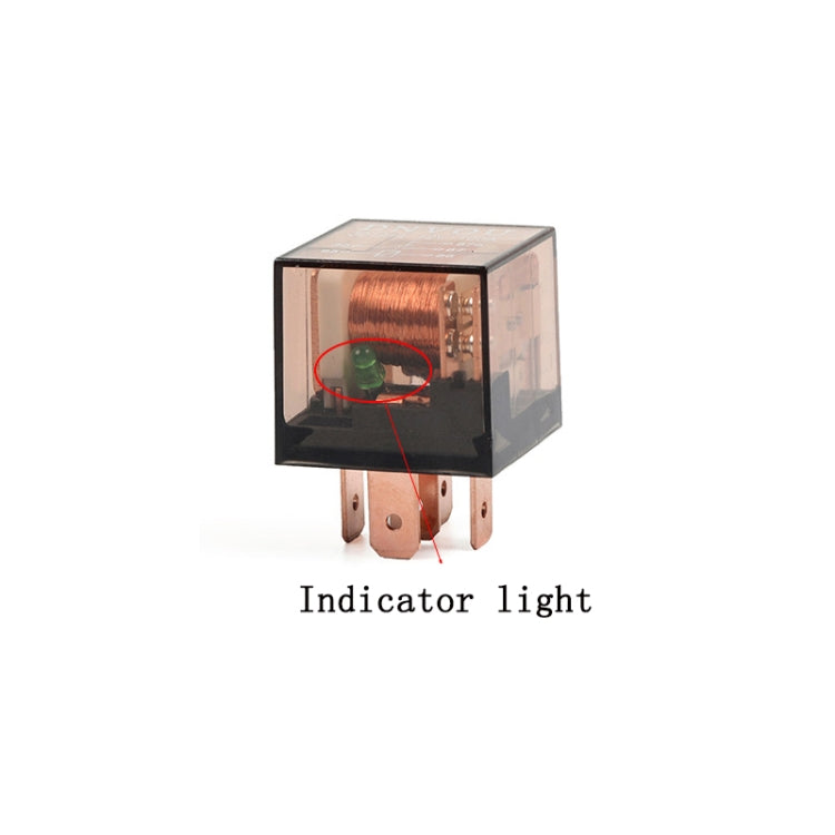 5 PCS 100A Automotive Relay With Indicator Light(24V 4 Plug 100A) - Relays by PMC TechLife | Online Shopping South Africa | PMC TechLife | Buy Now Pay Later Mobicred