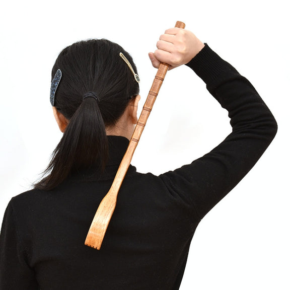 BQR01 Back Scratcher Long Handle Wooden Massage Scratcher, Style: Dual-use