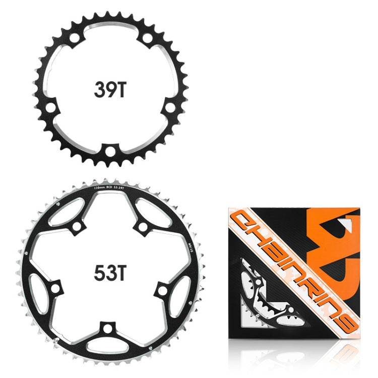 WEST BIKING 2-Piece 53t-39t Road Bike Aluminum Alloy Gear(Black) - free shipping - PMc TechLife - Order now!