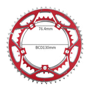 WEST BIKING 2-Piece 53t-39t Road Bike Aluminum Alloy Gear(Black)