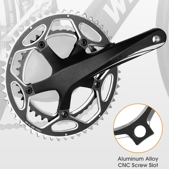 WEST BIKING 2-Piece 53t-39t Road Bike Aluminum Alloy Gear(Red)