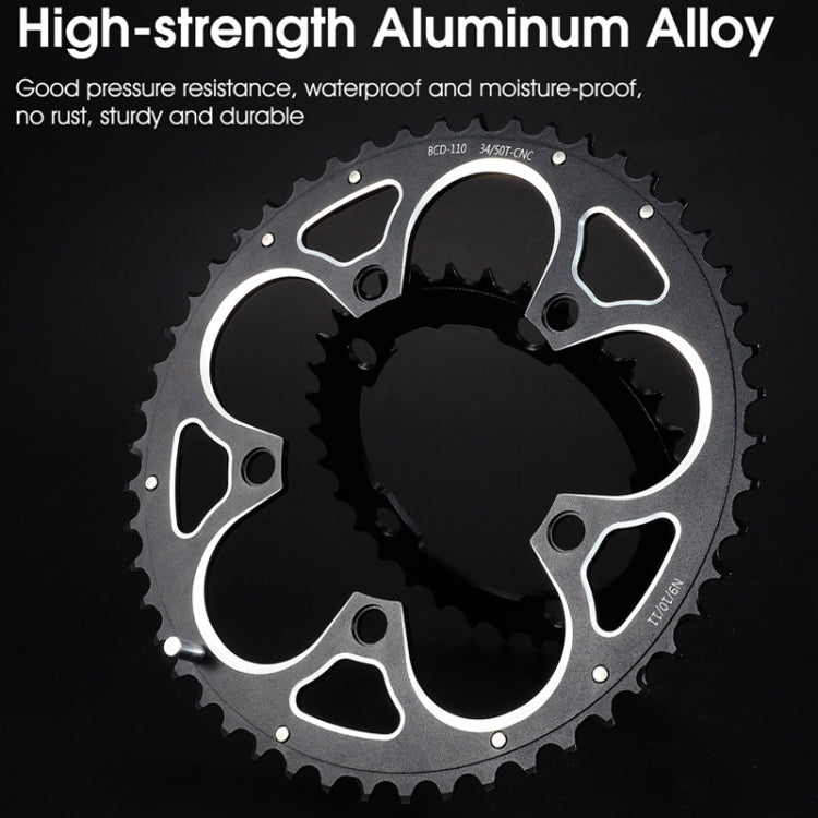 WEST BIKING 34T-50T Road Bike Racing Folding Chainwheel(Black) - free shipping - PMc TechLife - Order now!
