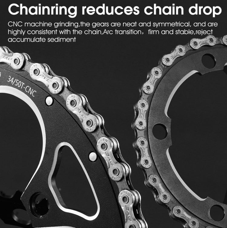 WEST BIKING 34T-50T Road Bike Racing Folding Chainwheel(Black) - free shipping - PMc TechLife - Order now!