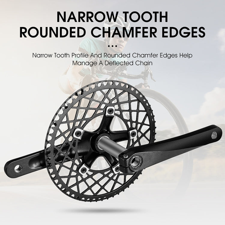 WEST BIKING Folding Bicycle Aluminum Alloy Water-resistant Crankset, Colour: 56T���Black���