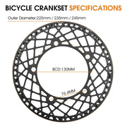WEST BIKING Folding Bicycle Aluminum Alloy Water-resistant Crankset, Colour: 58T ���Red���