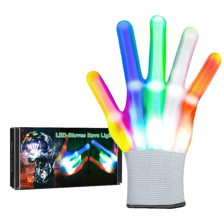 1 Pairs Hand Bones LED Glowing Gloves, Size: XL(Colorful) - Glow Party Supplies by PMc TechLife | Online Shopping South Africa | PMc TechLife | Buy Now Pay Later Mobicred