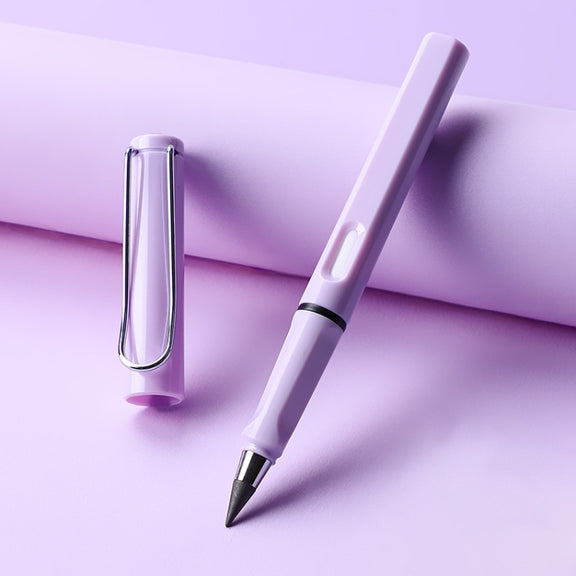5 PCS No Ink No Need To Sharpen Drawing Sketch Pen Not Easy To Break Erasable HB Writing Pencil(Makaron Purple)