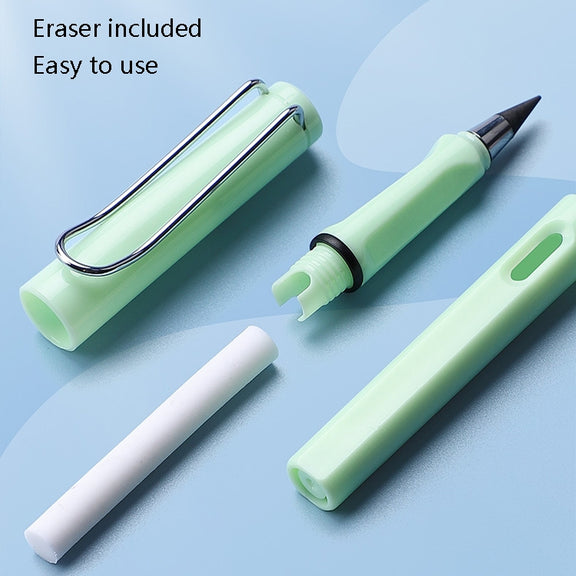 5 PCS No Ink No Need To Sharpen Drawing Sketch Pen Not Easy To Break Erasable HB Writing Pencil(Makaron Pink)