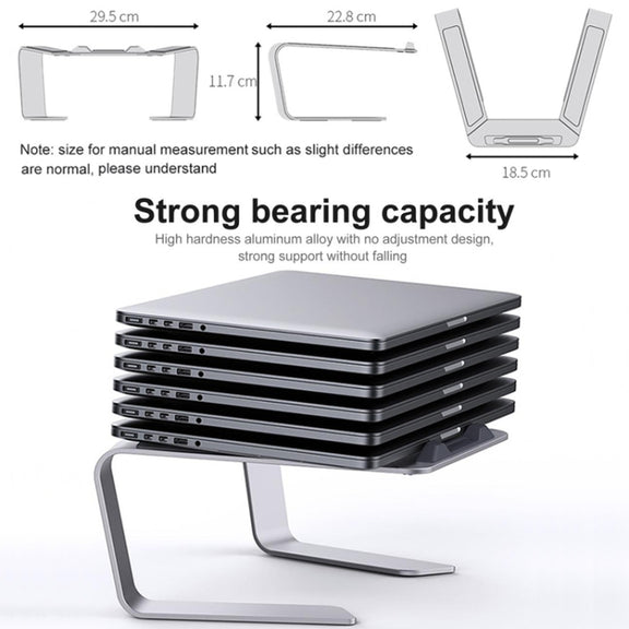 BONERUY P49 Aluminium Alloy Heat-Dissipating Notebook Holder Storage Heightened Holder(Silver)
