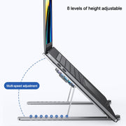 BONERUY P11F Notebook Cooling Bracket Fan Aluminum Alloy Radiator, Colour:  Gray with Type-C Cable