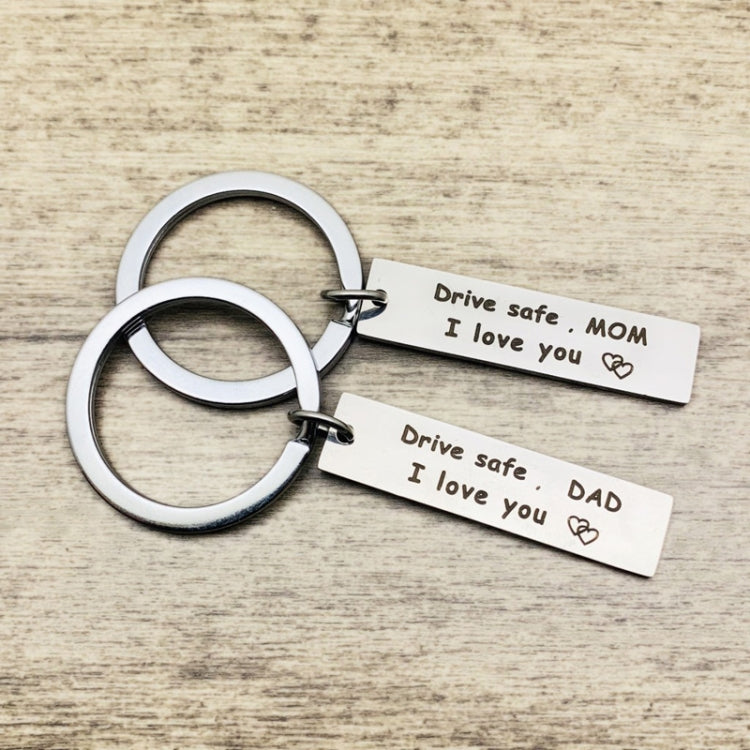 10 PCS C1010 Drive Safe Stainless Steel Tag Keychain 10x40mm(Aunt)