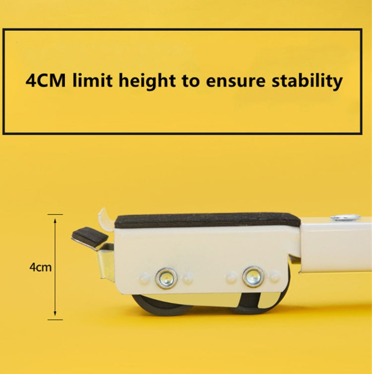 2 PCS Washing Machine Stand Movable Adjustable Refrigerator Base(White)