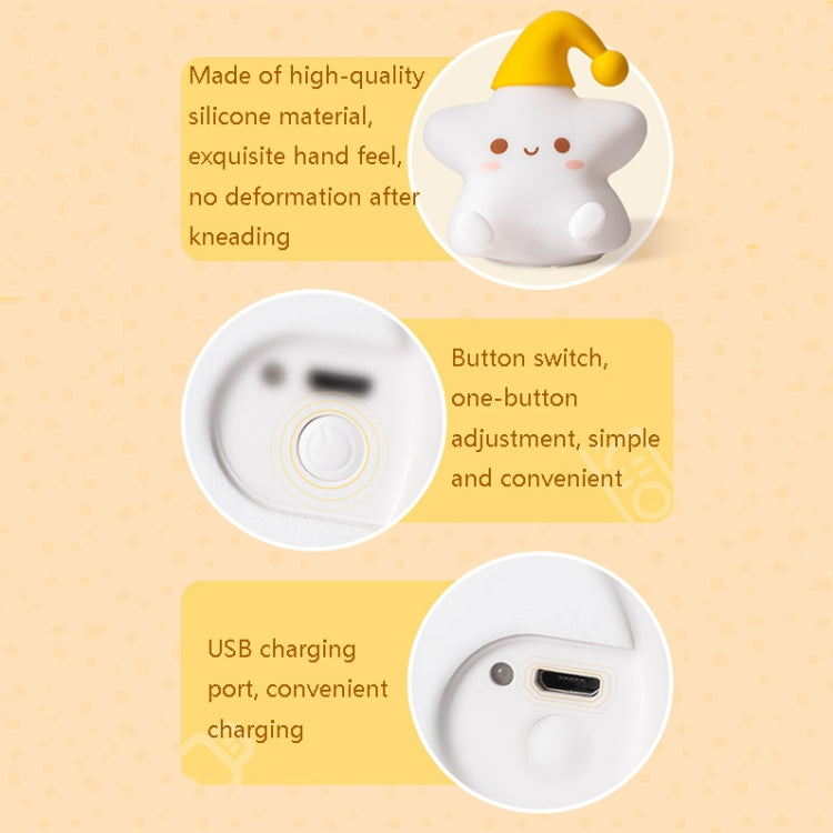 Silicone Star Colorful Bedside Night Light, Spec: Remote Control - Night Lights by PMc TechLife | Online Shopping South Africa | PMc TechLife | Buy Now Pay Later Mobicred