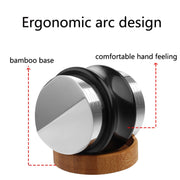 ENB-11 51mm Stainless Steel Coffee Cloth Powder Dispenser Coffee Machine Handle Universal, Colour: One Word Double Head Silver
