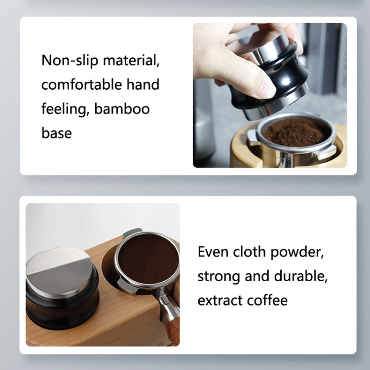 ENB-11 51mm Stainless Steel Coffee Cloth Powder Dispenser Coffee Machine Handle Universal, Colour: One Word Double Head Silver