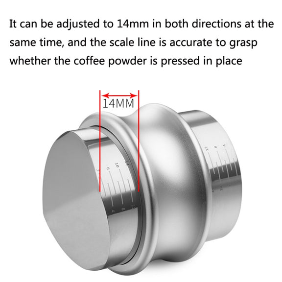 ENB-11 51mm Stainless Steel Coffee Cloth Powder Dispenser Coffee Machine Handle Universal, Colour: One Word Double Head Bright Black