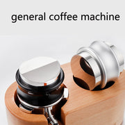 ENB-11 51mm Stainless Steel Coffee Cloth Powder Dispenser Coffee Machine Handle Universal, Colour: One Word Double Head Bright Black