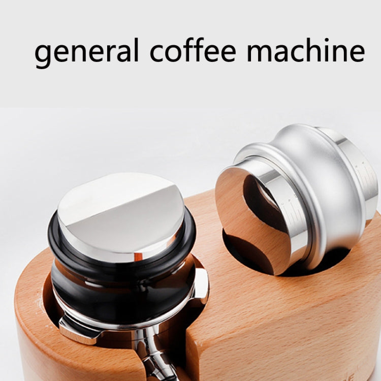 ENB-11 51mm Stainless Steel Coffee Cloth Powder Dispenser Coffee Machine Handle Universal, Colour: One Word Double Head Bright Black