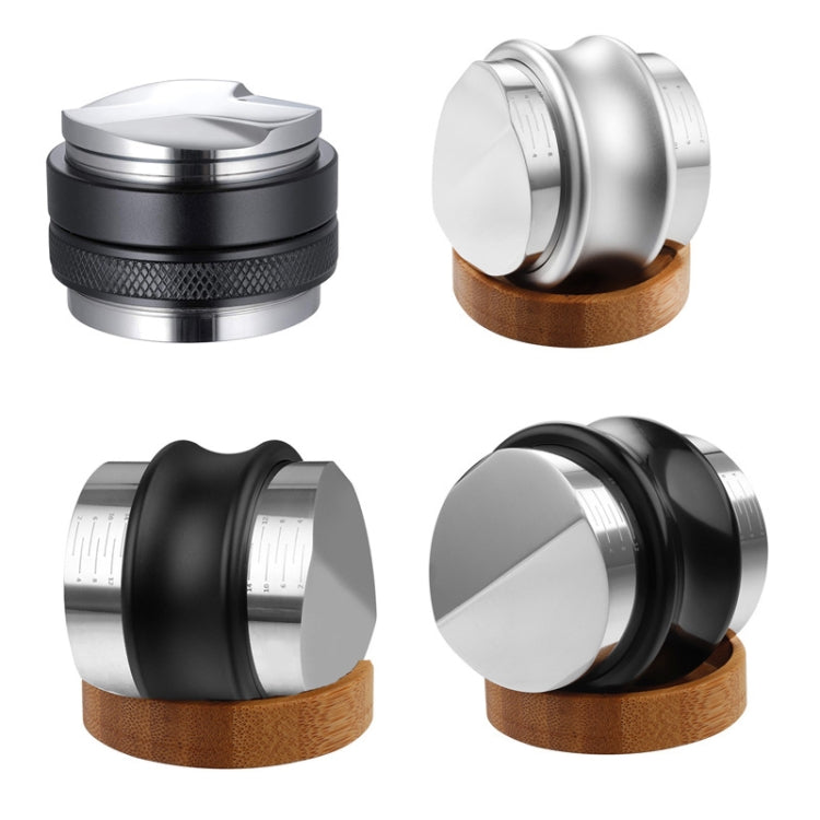 ENB-11 51mm Stainless Steel Coffee Cloth Powder Dispenser Coffee Machine Handle Universal, Colour: One Word Double Head