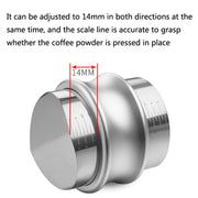 ENB-11 51mm Stainless Steel Coffee Cloth Powder Dispenser Coffee Machine Handle Universal, Colour: One Word Double Head