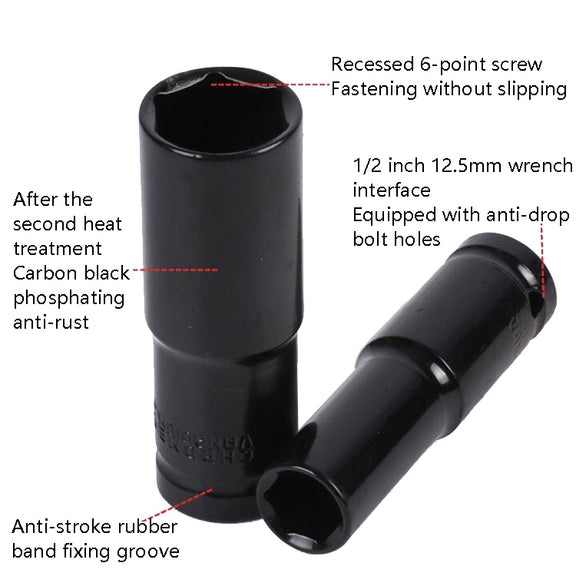 Inside And Outside Hexagon Wrench Auto Repair Wind Cannon Sleeve, Specification: 10 In 1 With Curved Rod