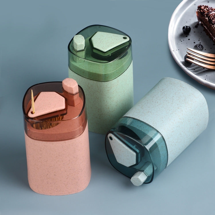 MS-263 Press Toothpick Box Kitchen Gadget(Wheat Green) - Toothpick Boxes by PMC TechLife | Online Shopping South Africa | PMC TechLife | Buy Now Pay Later Mobicred