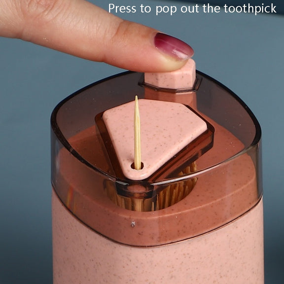 MS-263 Press Toothpick Box Kitchen Gadget(Nordic Pink)