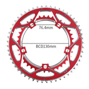 WEST BIKING YP0719273 Road Bike 56T-44T Double-Disc Aluminum Alloy Gears(Red)
