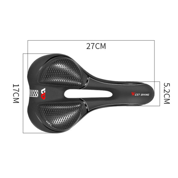 WEST BIKING Bicycle Riding Comfortable Silicone Saddle, Style: Geometric