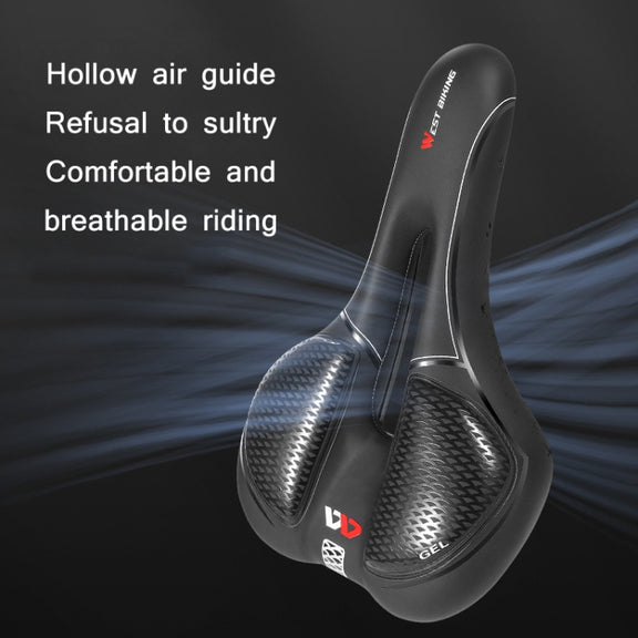 WEST BIKING Bicycle Riding Comfortable Silicone Saddle, Style: Fish Scale (Sponge)