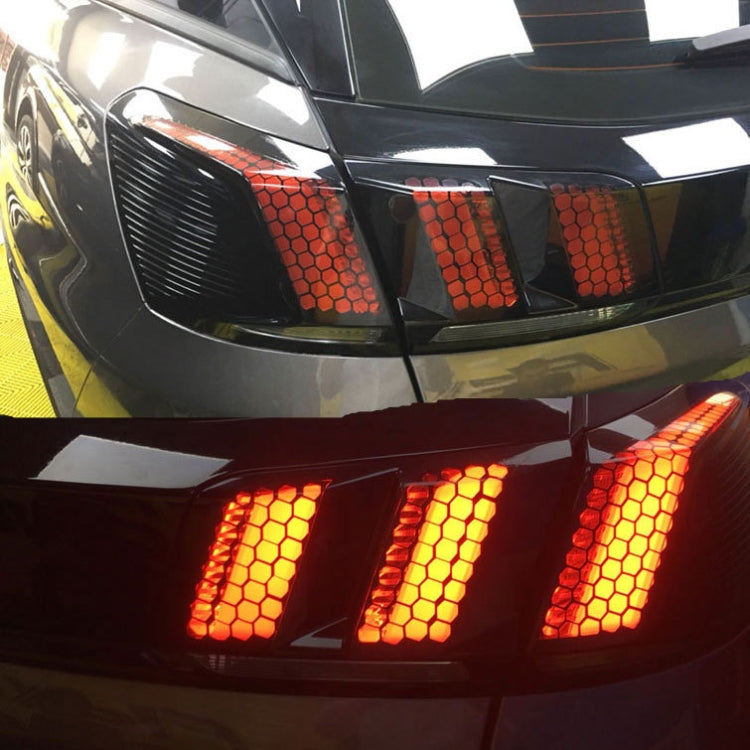 5 PCS Car Honeycomb Tail Lamp Film Universal Personality Modified Light Film Sticker(Bright Black) - Auto Film by PMC Jewellery | Online Shopping South Africa | PMC Jewellery | Buy Now Pay Later Mobicred