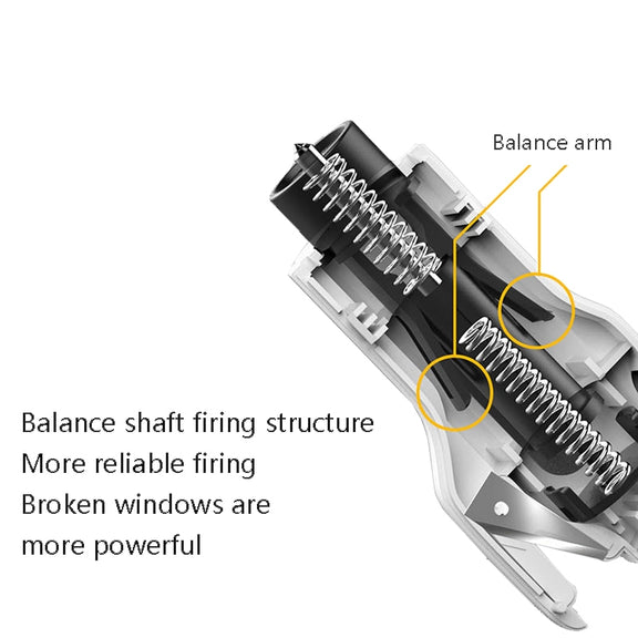 CS-B09 Safety Hammer Tungsten Steel Striker Windows Breaker With Seat Belt Cutter(Black)
